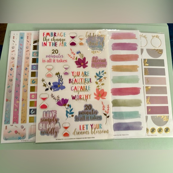 Erin Condren Colorful Inspirational Stickers - Lot of 4 sheets - Picture 1 of 5